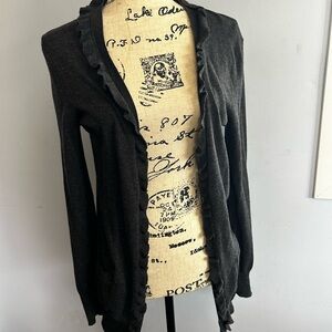 J. Crew Gray Cardigan Sweater Lightweight‎ Knit